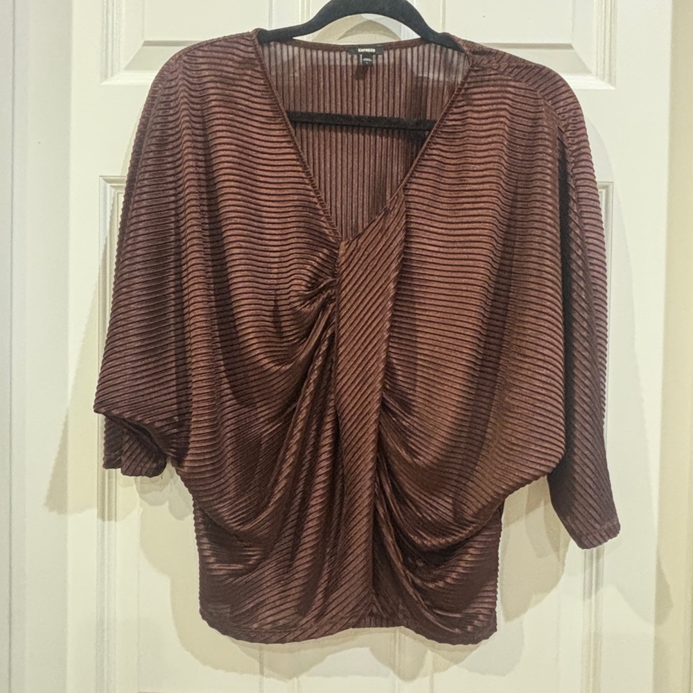 Express Brown 3/4 Sleeve Blouse